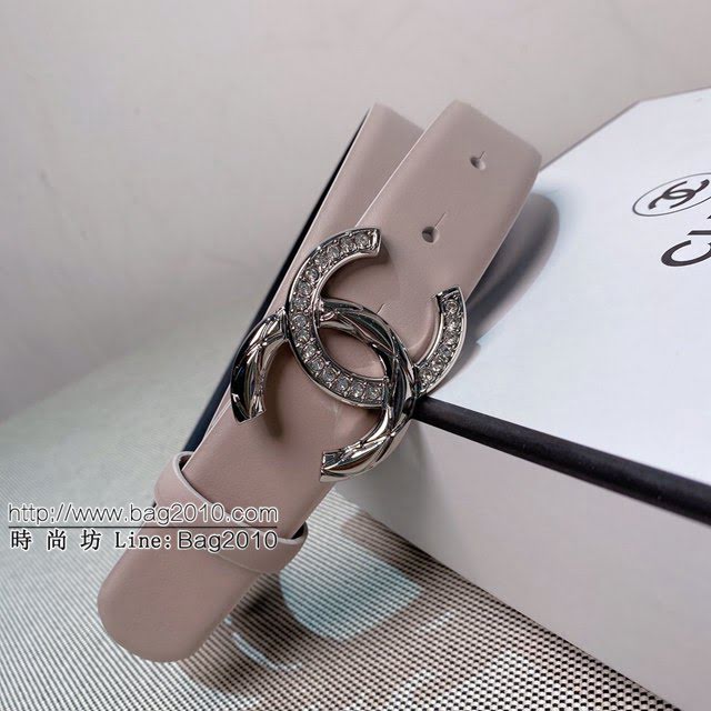 Chanel女士皮帶 香奈兒雙C時尚腰帶  jjp1897